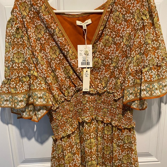 Max Studio Orange Floral Dress - Picture 2 of 4